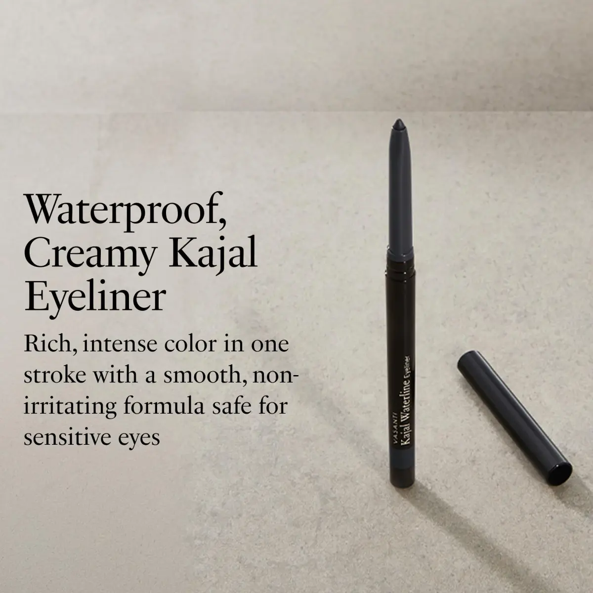 VASANTI Kajal Waterline Eyeliner Pencil Slate Grey | 10g (0.35oz) | Ophthalmologist Approved - view 2