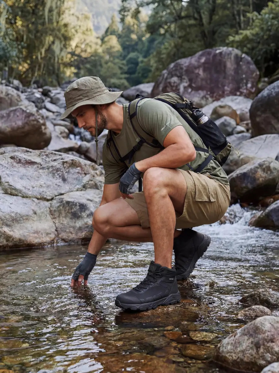 FREE SOLDIER Waterproof Tactical Work Boots Lightweight Comfort in US 8.5 | Durable & Anti-Puncture - view 3