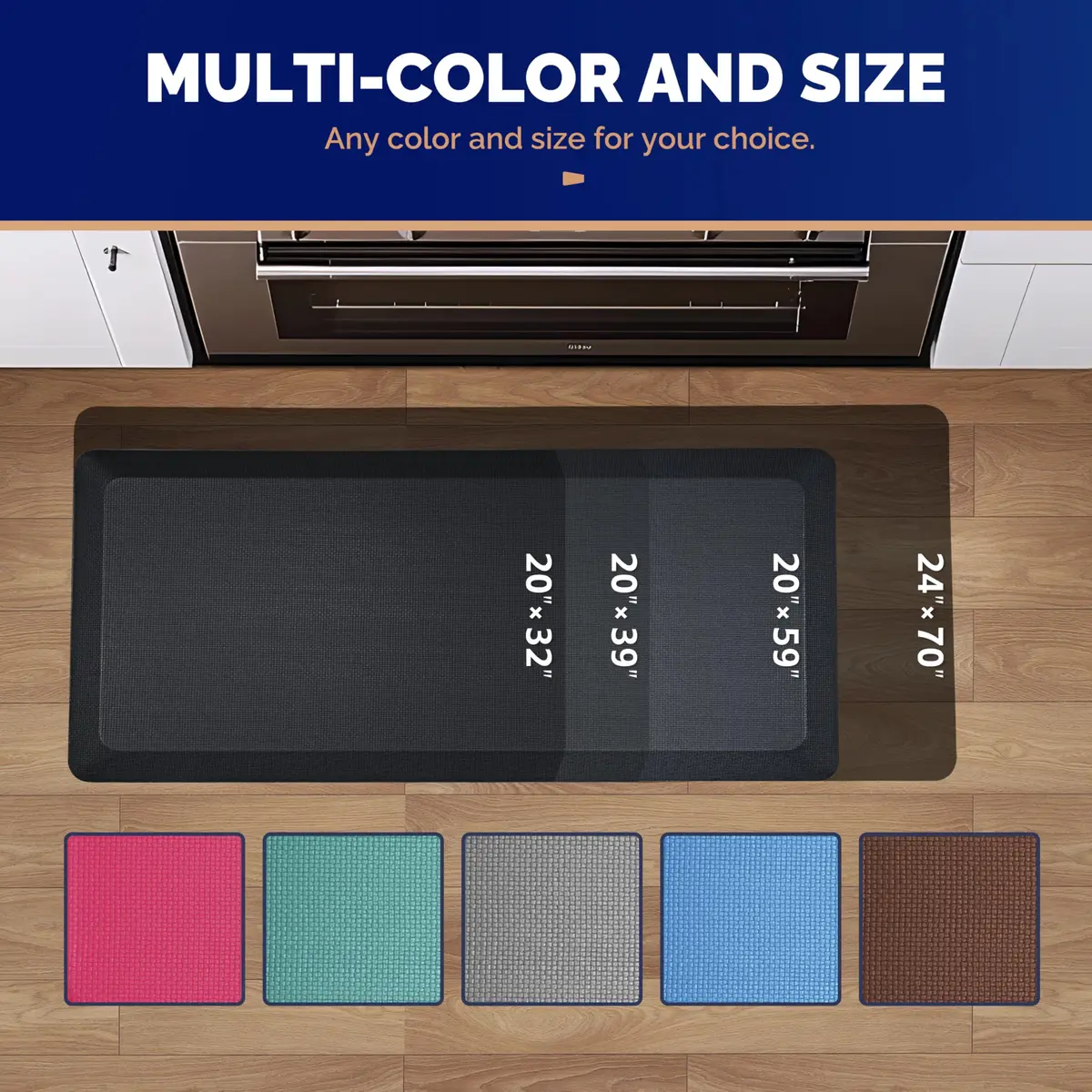 FEATOL Anti Fatigue Mat for Standing Desk & Kitchen Floor, 9/10 Extra Thick | Ergonomic Support for Long Standing - view 6