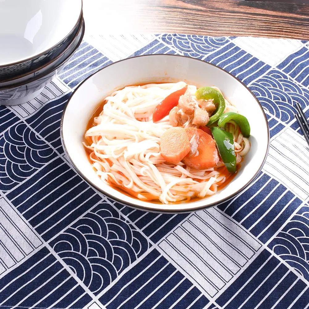 Cerficer Japanese Ceramic Ramen Bowl Set of 2 | 7.5 Inch Deep Soup Bowls, 34.6 OZ, Microwave & Dishwasher Safe - view 3