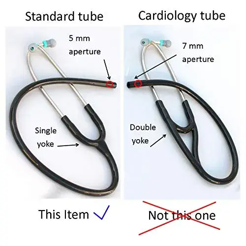 CardioTubes BlackBlack Stethoscope Tubing Kit for Littmann Master Cardiology & Cardiology III (7mm Binaurals) - view 4