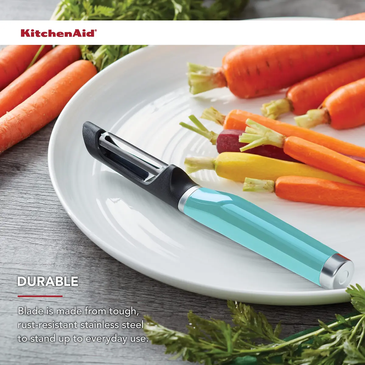 KitchenAid Soft Classic Euro Peeler | Double-Edged Serrated Blade, Ergonomic Handle - view 3