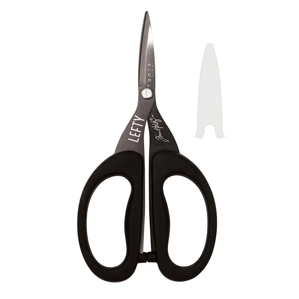 Tonic Studios Tim Holtz Left Handed Scissors 5 Inch Mini Snips with Micro Serrated Blade | Precision Crafting Tool - view 2