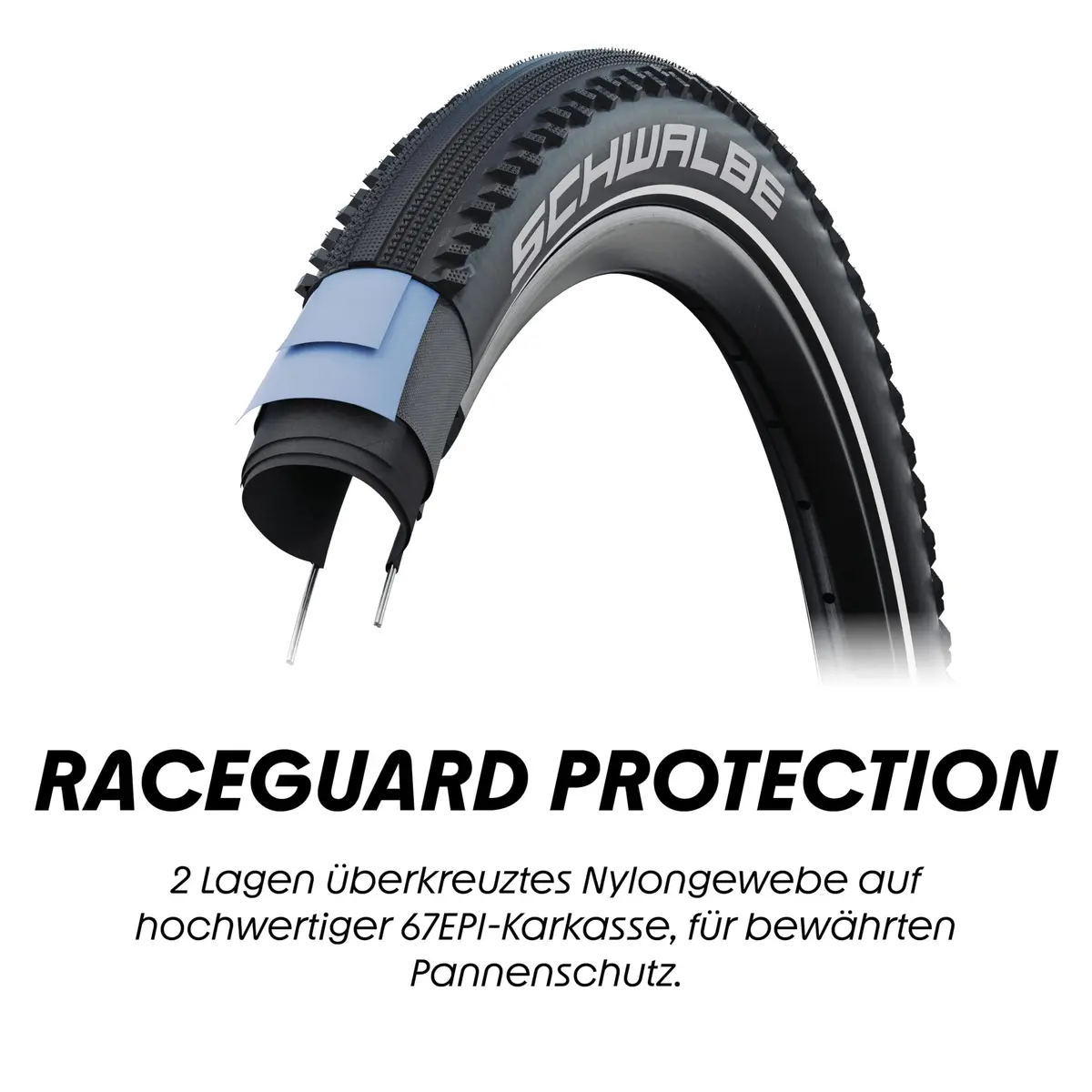 Schwalbe Hurricane Bicycle Tire – All-Round 27.5x2.40 | All Terrain MTB & Trekking Tire - view 5