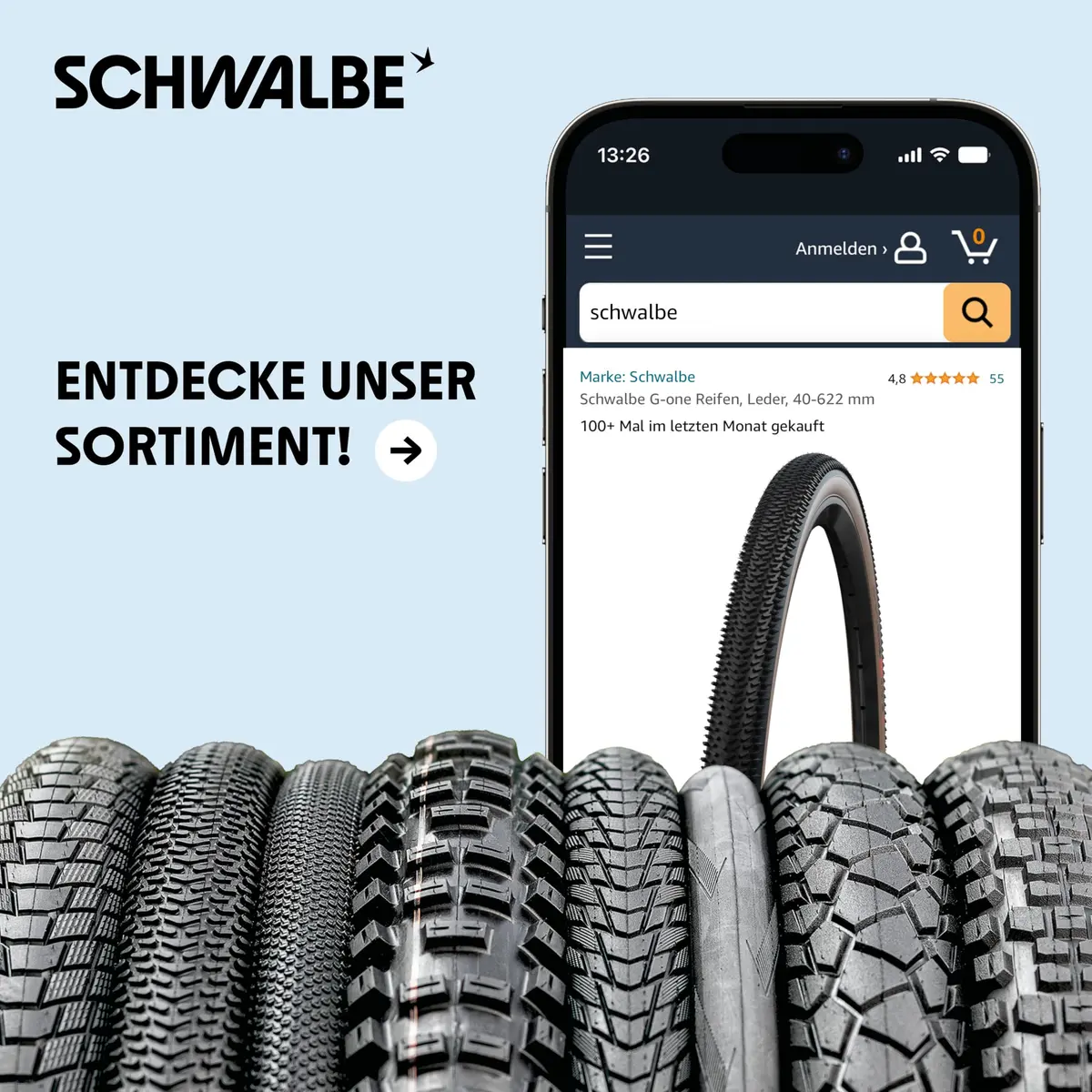 Schwalbe Hurricane Bicycle Tire – All-Round 27.5x2.40 | All Terrain MTB & Trekking Tire - view 7