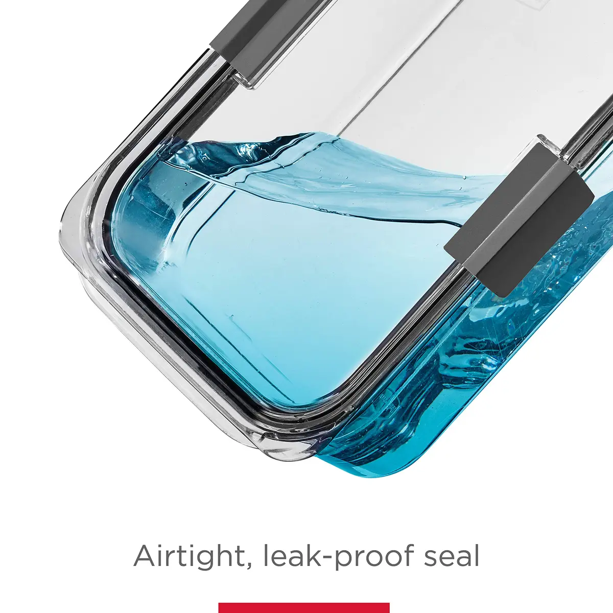 Rubbermaid Brilliance BPA-Free Food Storage Containers with Lids, Airtight Clear Set of 2 (9.6 Cup / 2.27 L) | Leak-Proof & Stackable for Meal Prep - view 4
