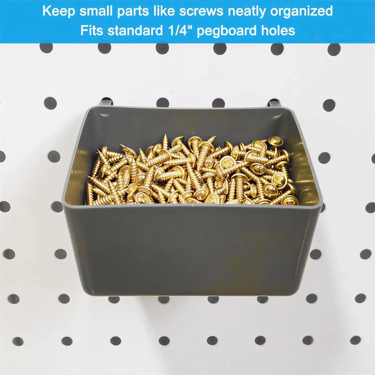 FRIMOONY 140-Piece Pegboard Hooks Assortment with Bins & Locks | Organize Tools on 1/8" & 1/4" Pegboards - view 7