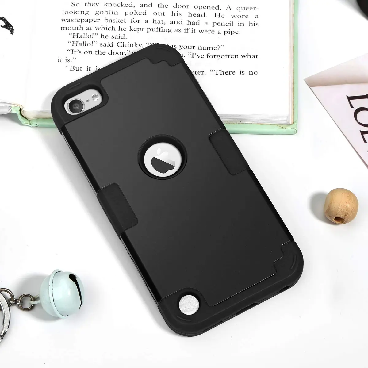 IDweel Black Hybrid Case with 2 Screen Protectors for iPod Touch 7th/6th/5th Gen | Heavy Duty Protection - view 3