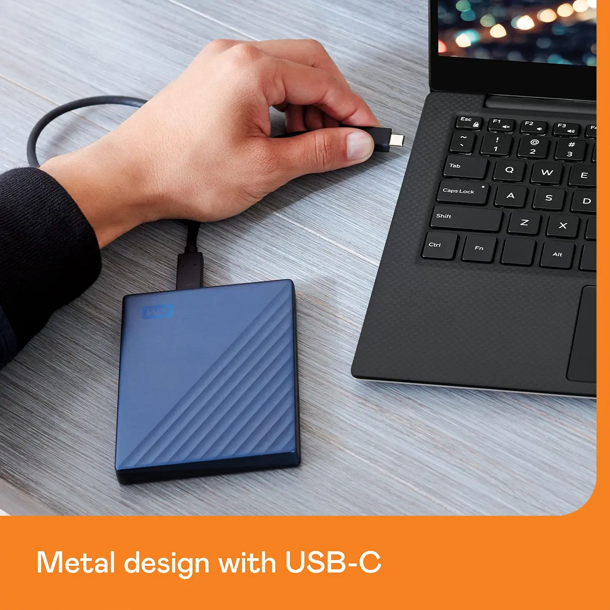 WD 5TB My Passport Ultra Portable External Hard Drive Blue | Password & Ransomware Defense - view 5
