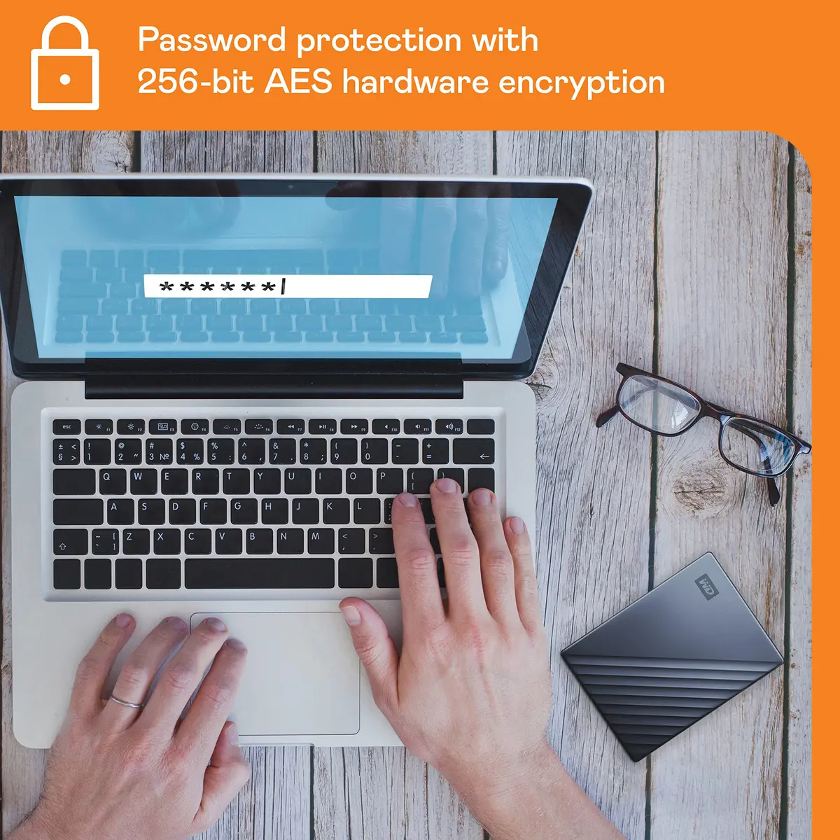 WD 5TB My Passport Ultra Portable External Hard Drive Blue | Password & Ransomware Defense - view 2