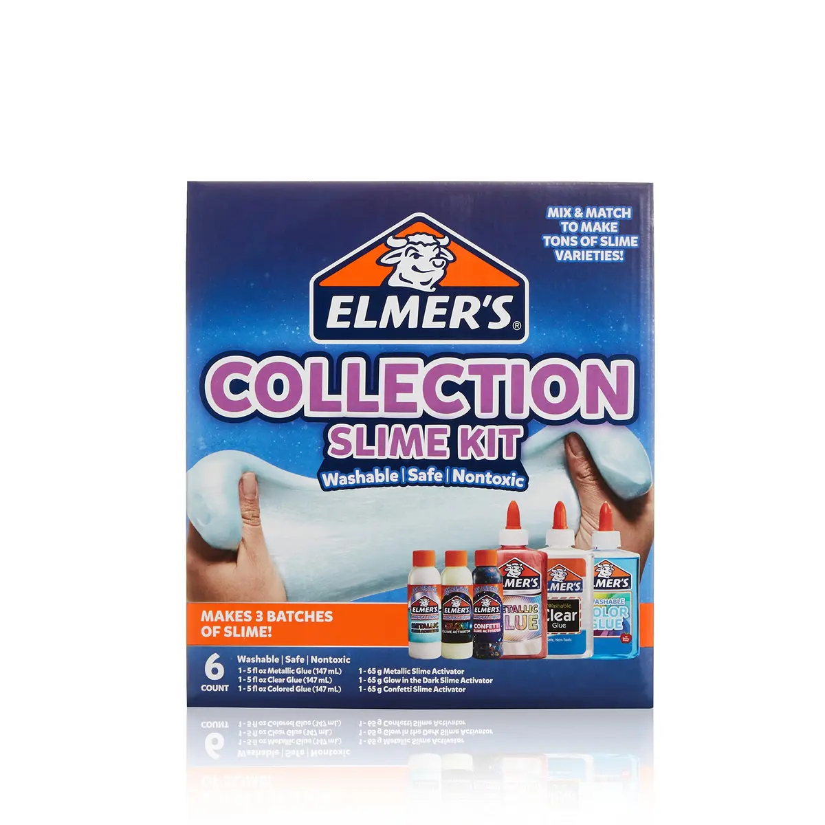 Elmer's Slime Kit 6 Count | Washable, Nontoxic, Metallic & Clear Slime - view 6