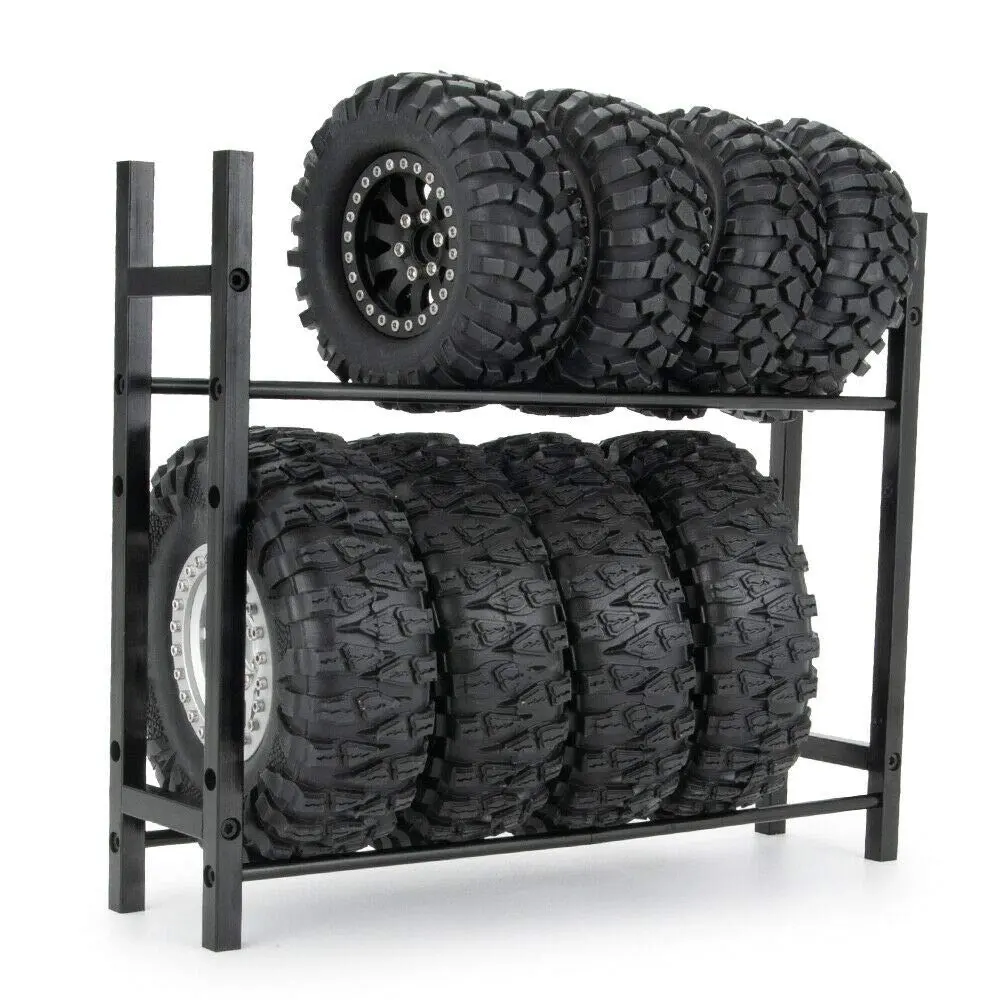Benedict Harry RC Car Alloy Tire Rack/Wheel Rack for 1/10 1.9'' & 2.2'' Rims & Tires, Black - view 4