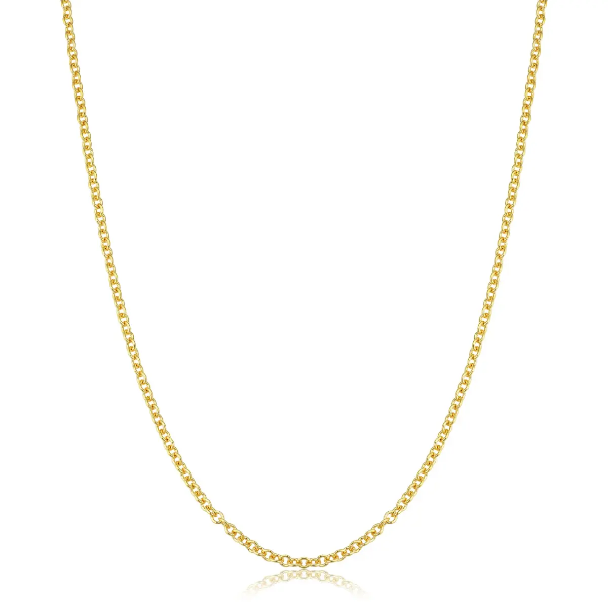 Kooljewelry 14k Gold Filled Cable Chain Necklace 20 inch (50.8 cm) | Elegant Yellow Gold Finish - main product image
