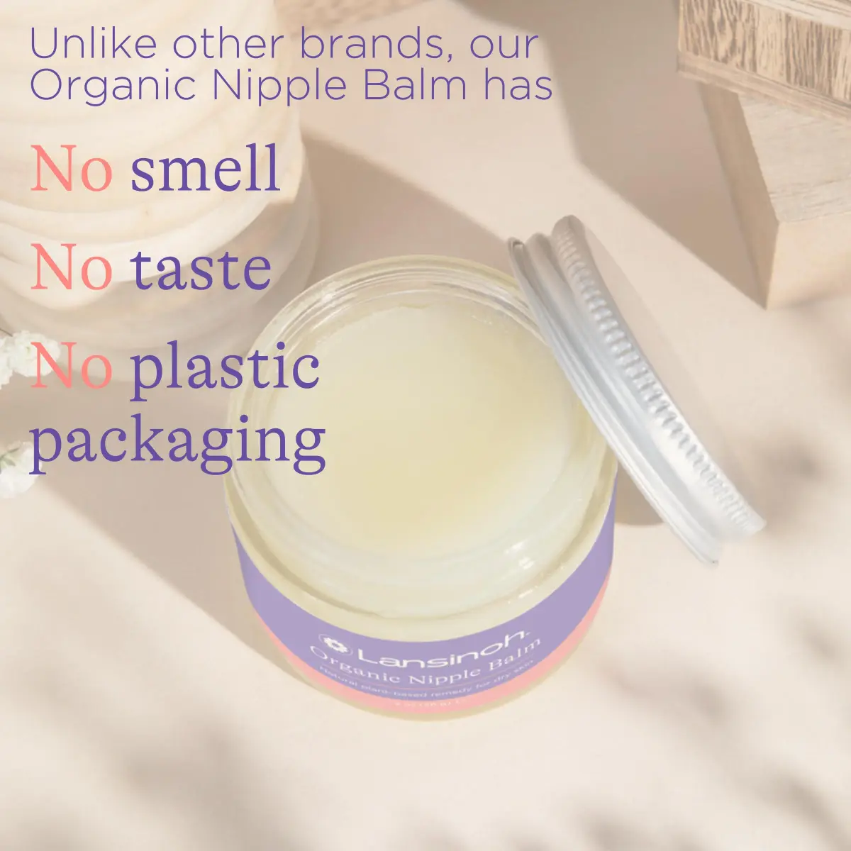 Lansinoh Organic Nipple Butter, 56g (2 oz) | USDA Certified Organic, Safe for Baby, Hypoallergenic - view 5