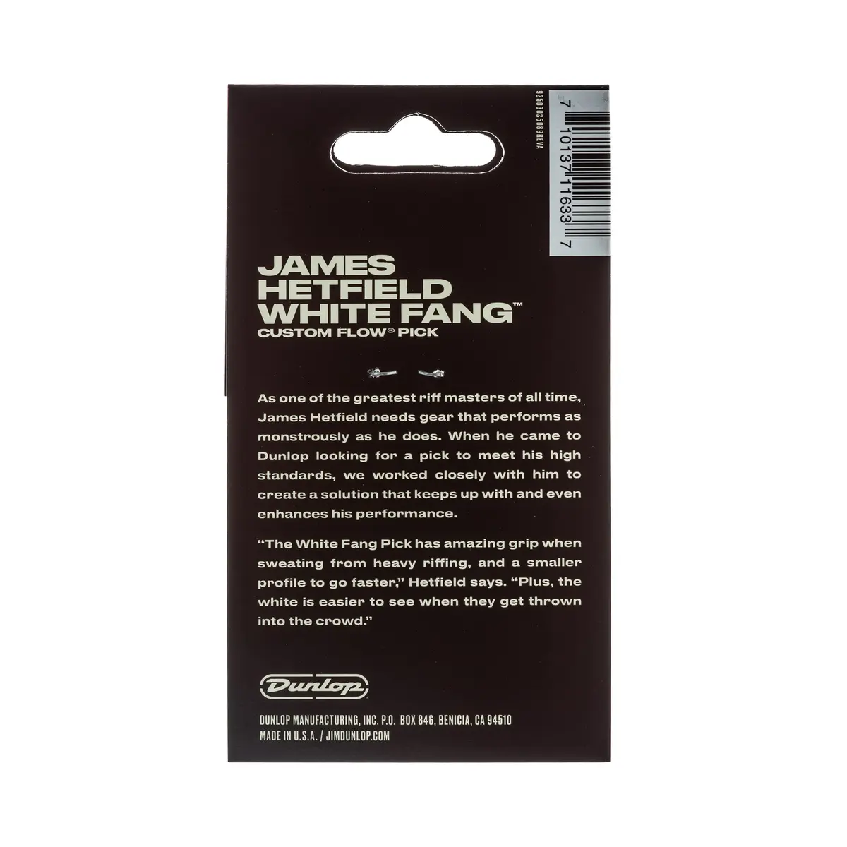 Jim Dunlop White Fang Hetfield Custom Flow Pick 1.14mm 6-Pack | USA Import for Precision Playing - view 4