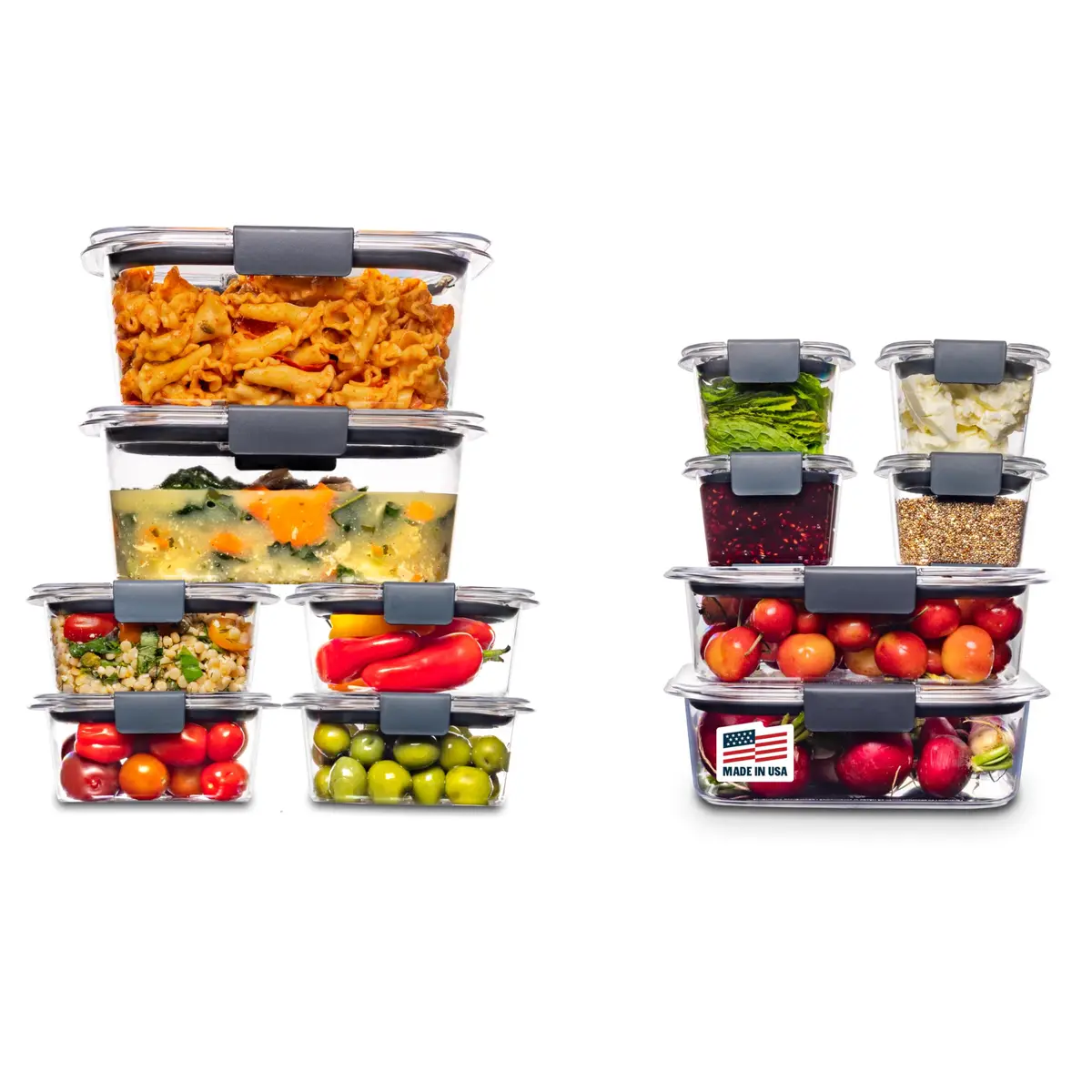 Rubbermaid Brilliance BPA-Free Airtight Food Storage Containers 24-Piece Set | 23 Cup Total Capacity - main product image