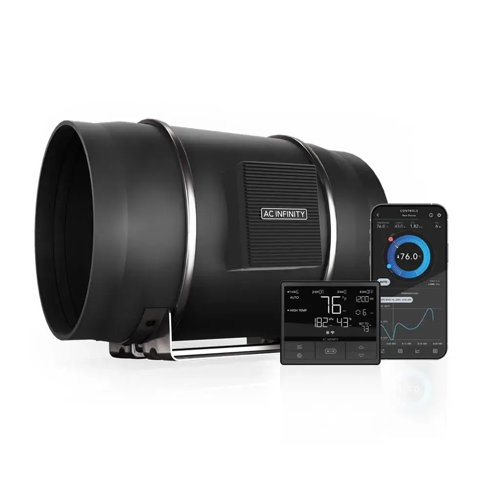AC Infinity CLOUDLINE PRO T12 12-Inch Inline Duct Fan with Pro Smart Controller - main product image