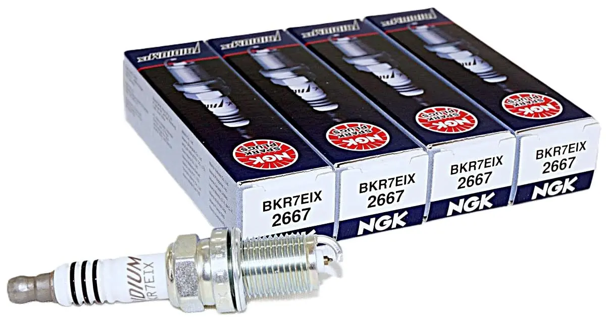 NGK Iridium IX Spark Plug 4 Pack | Compatible with Audi, Buick, Chevy, VW | 14mm Thread, 0.6mm Electrode (4 Pack, Iridium IX) - main product image