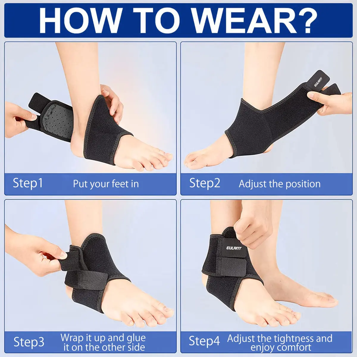 EULANT Kids Ankle Brace Support Compression Sleeve for Foot | Injury Prevention & Pain Relief (70-120 chars) - view 5