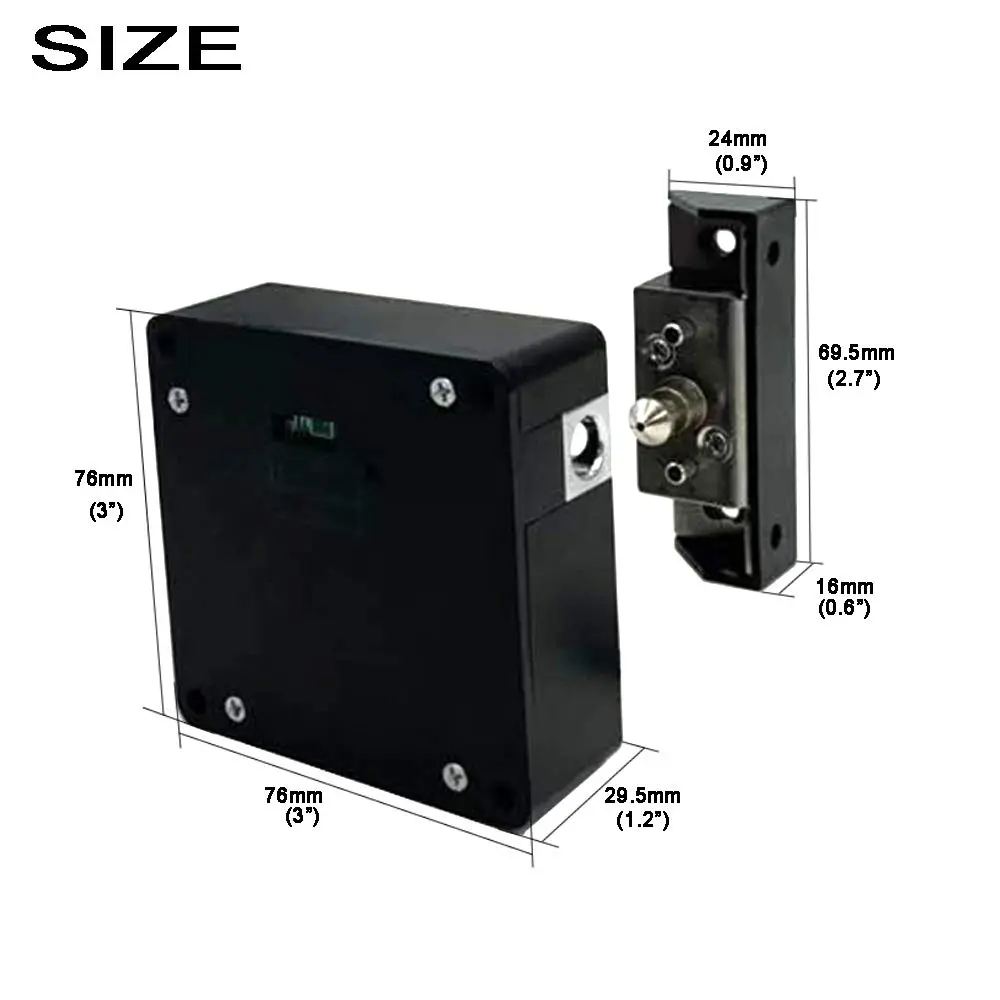 WOOCH RFID Lock Electronic Cabinet Lock, Hidden DIY Lock with USB Cable | Programmable, Wooden Cabinet Compatible - view 2