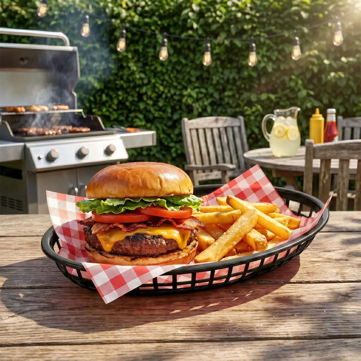 Kingrol Black Oval Fast Food Baskets, 50 Pack 22.6cm (8.8") x 14.4cm (5.6") | Food Serving Tray for Sandwiches, Burgers, Nachos, Fries, Plastic Storage Basket Bin - view 2