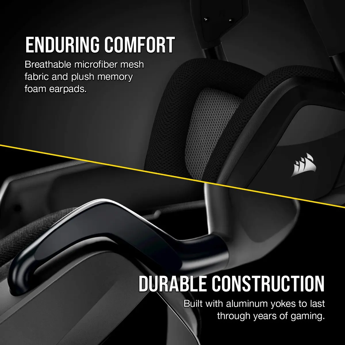 Corsair Void RGB Elite Wireless Gaming Headset – 7.1 Surround Sound – Omni-Directional Microphone – Microfiber Mesh Earpads – Up to 40ft Range – iCUE Compatible – PC, Mac, PS5, PS4 – Carbon - view 4