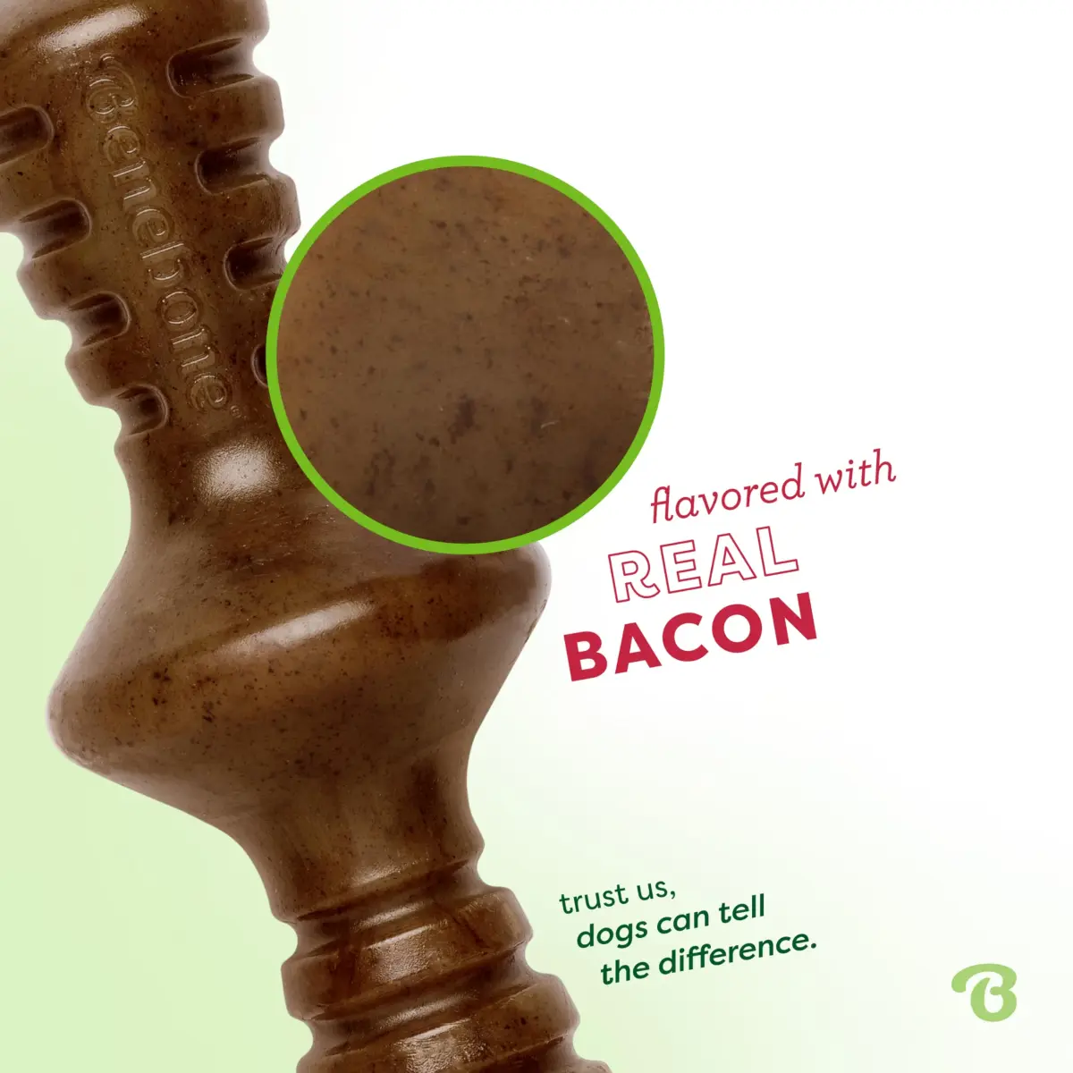 Benebone Zaggler Rolling Dog Chew Toy - Real Bacon Flavor, Medium Size - view 2