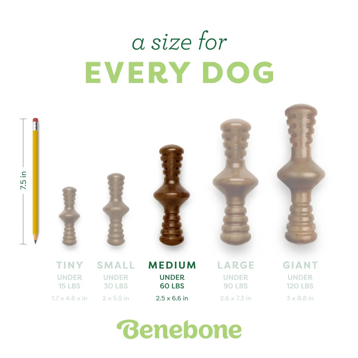 Benebone Zaggler Rolling Dog Chew Toy - Real Bacon Flavor, Medium Size - view 4