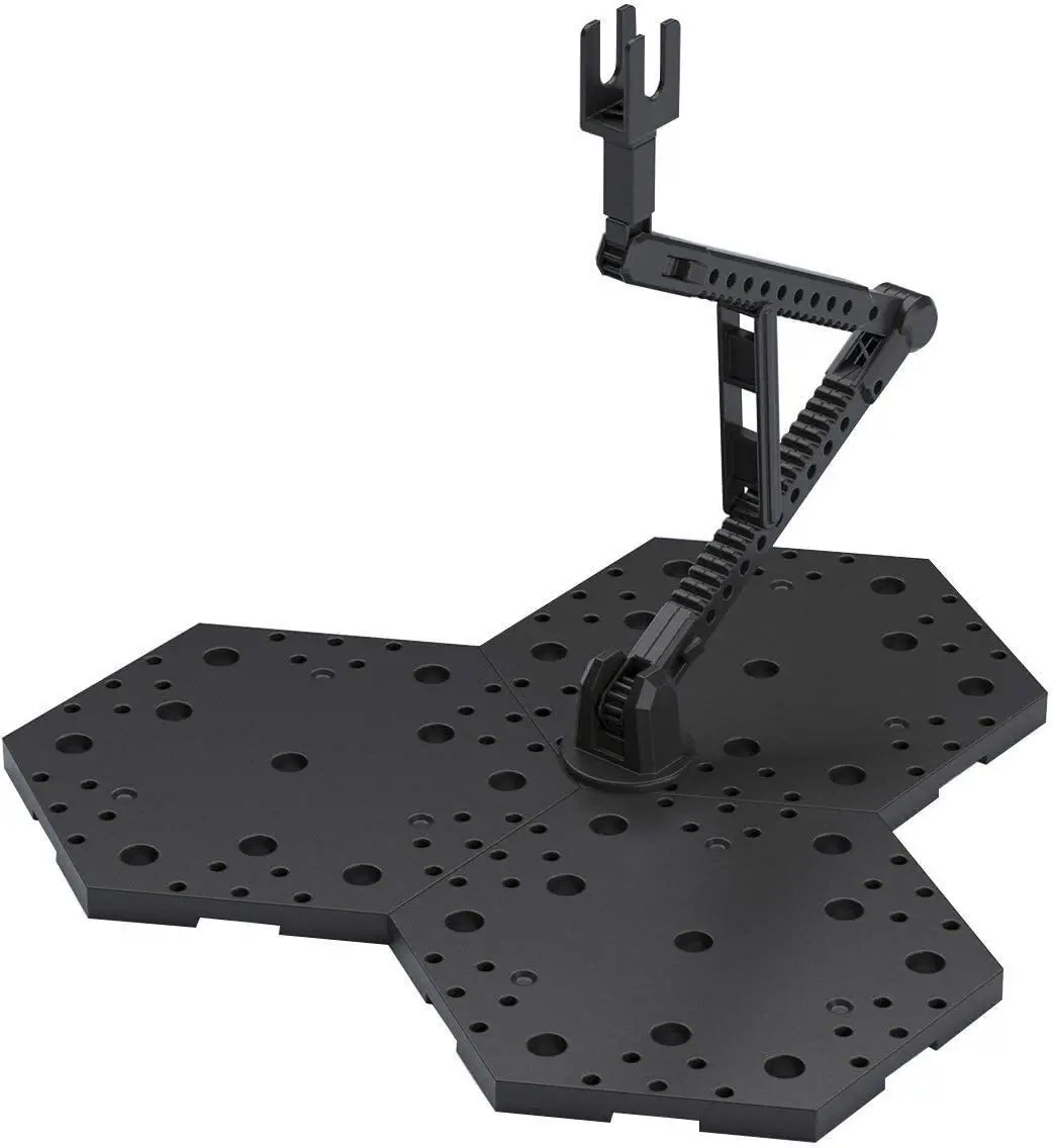 BANDAI Black Action Base 4 (1/100) Model Kit Base | For Gundam & Anime Figures - main product image