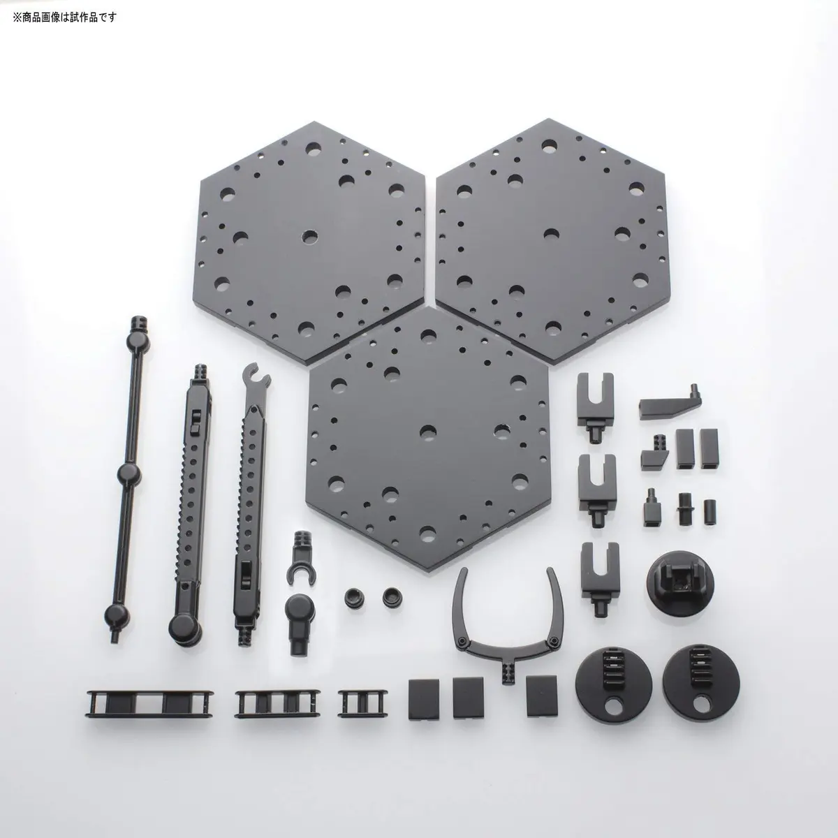 BANDAI Black Action Base 4 (1/100) Model Kit Base | For Gundam & Anime Figures - view 2