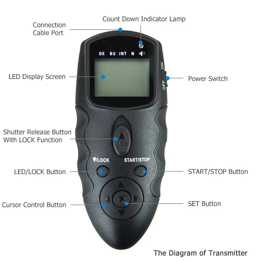 JJC Wireless Intervalometer Timer Remote Shutter for Fuji X-T5 X-T4 X100VI | 2-in-1 Wired & Wireless Control - view 2