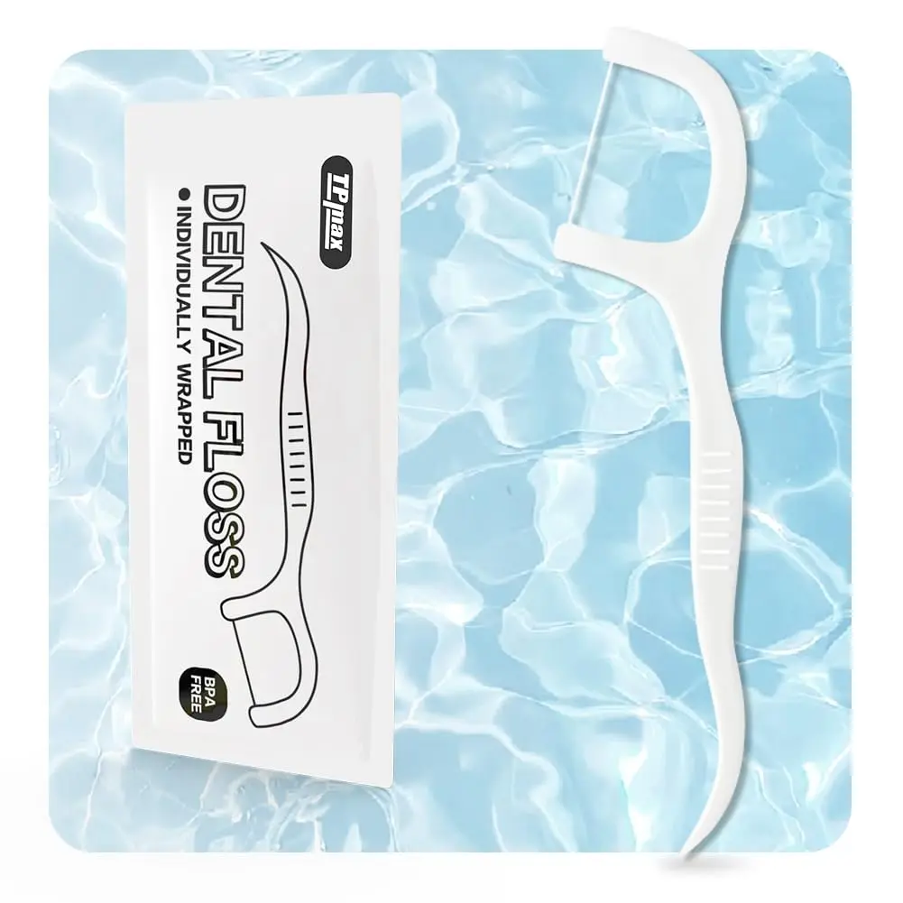 TPmax Dental Flossers 150 Count | Individually Wrapped Floss Picks for Travel & Office - main product image