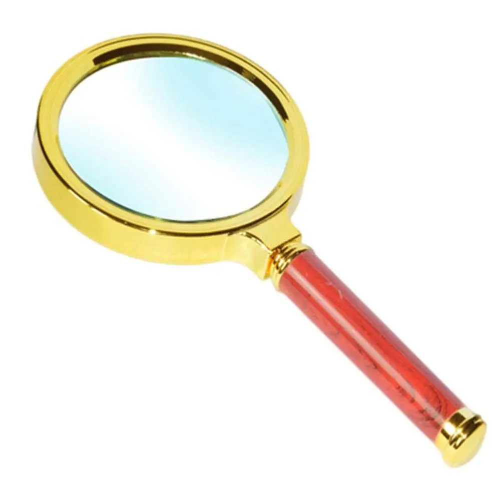 Magnifiers 20x HD Handheld Magnifying Glass for Children & Elderly | Clear Glass Lens, Gold - view 2