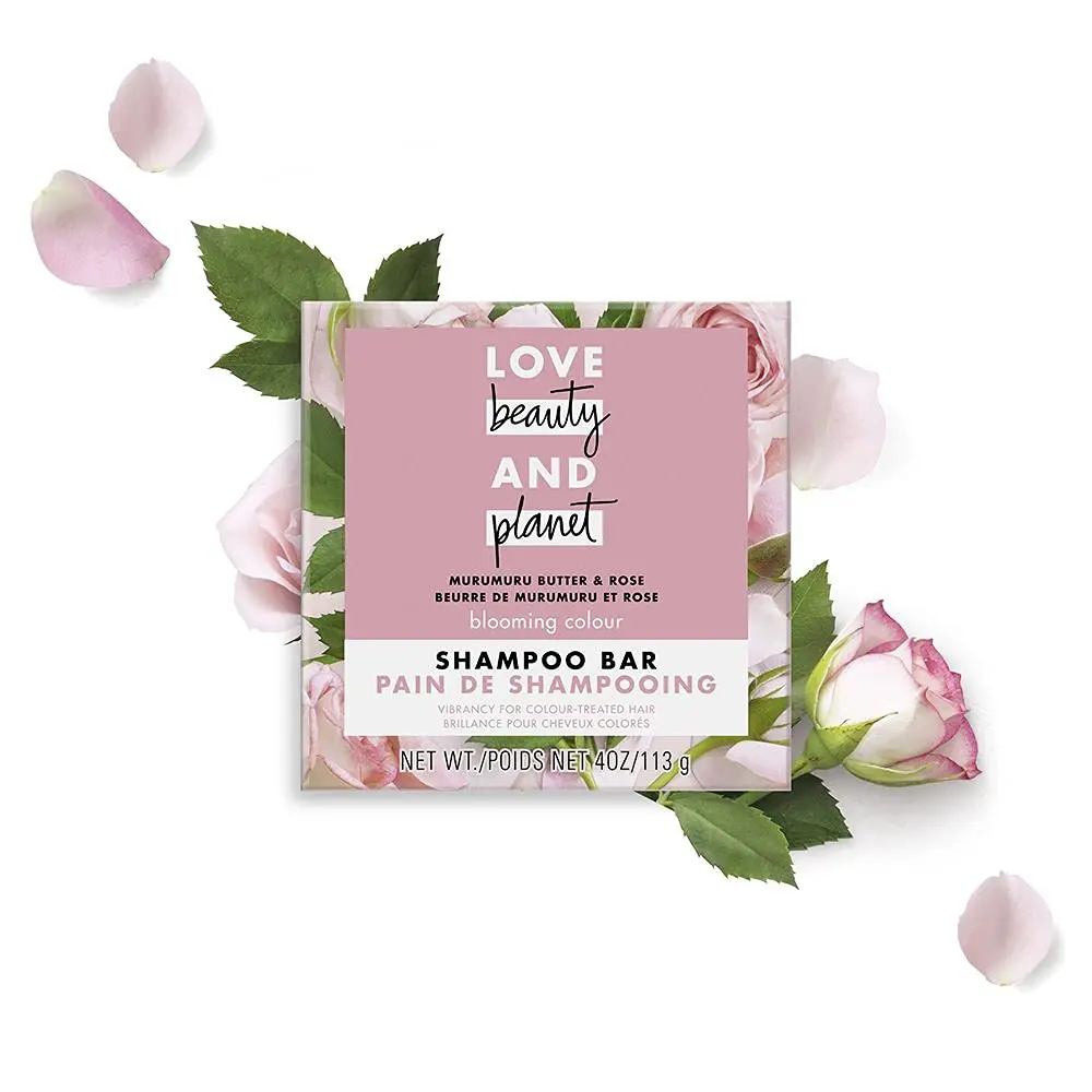 Love Beauty And Planet Blooming Color Shampoo Bar 4 oz | Sulfate-Free, Organic Coconut & Rose for Color Treated Hair - main product image