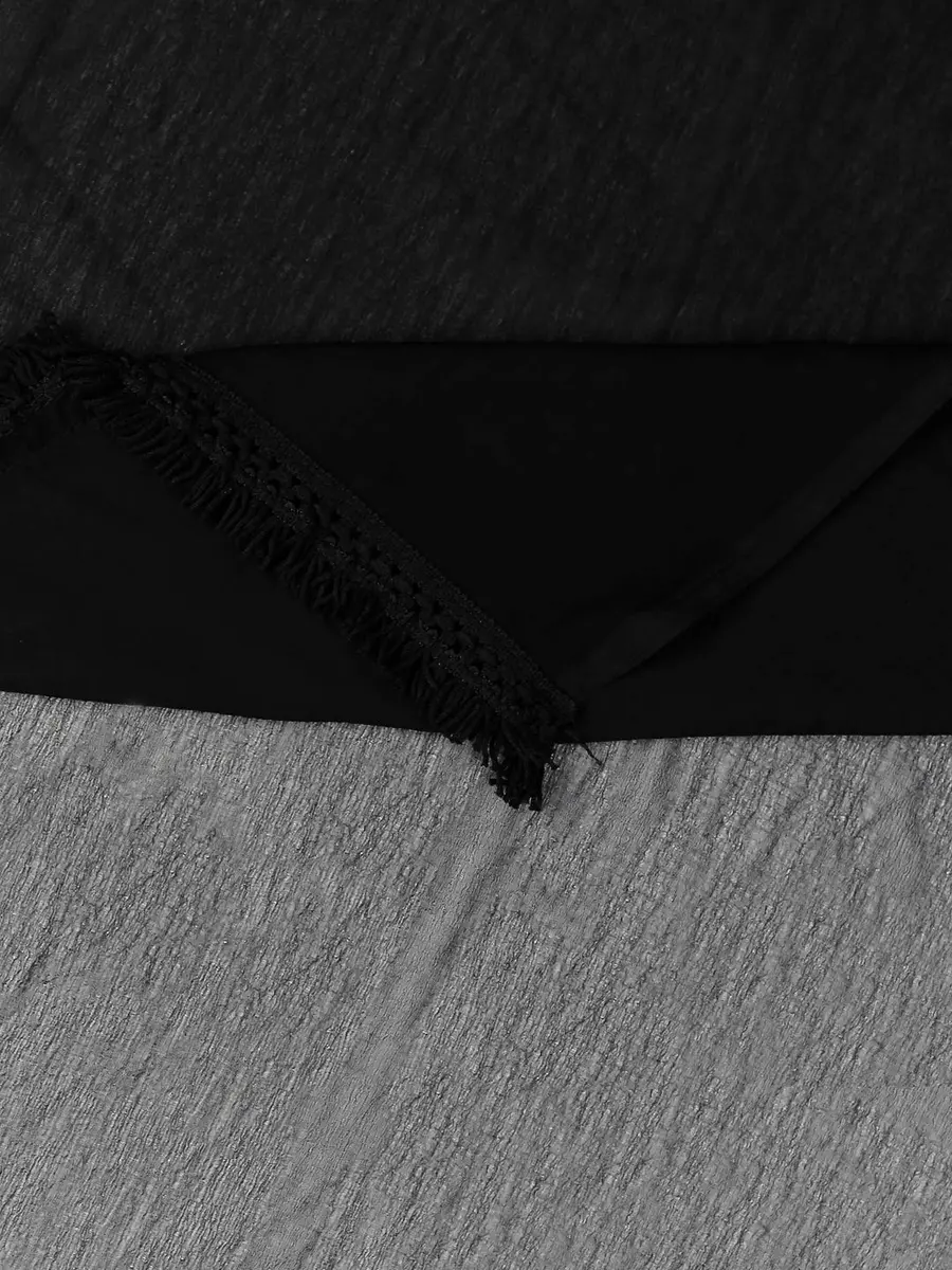 DUPATTA BAZAAR Woman's Black Chiffon Dupatta with lace border | Versatile ethnic accessory - view 6