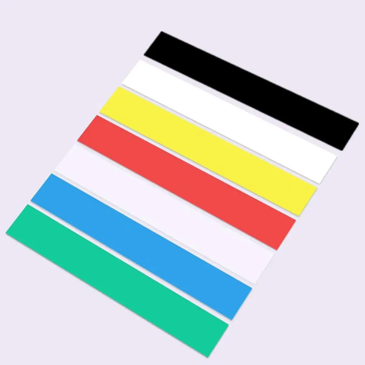 LabelPros Compatible Dymo D1 Label Tape 7-Pack | 12mm (1/2") x 7m (23ft) Black on White, Clear, Blue, Red, Yellow, Green, White on Black - view 2