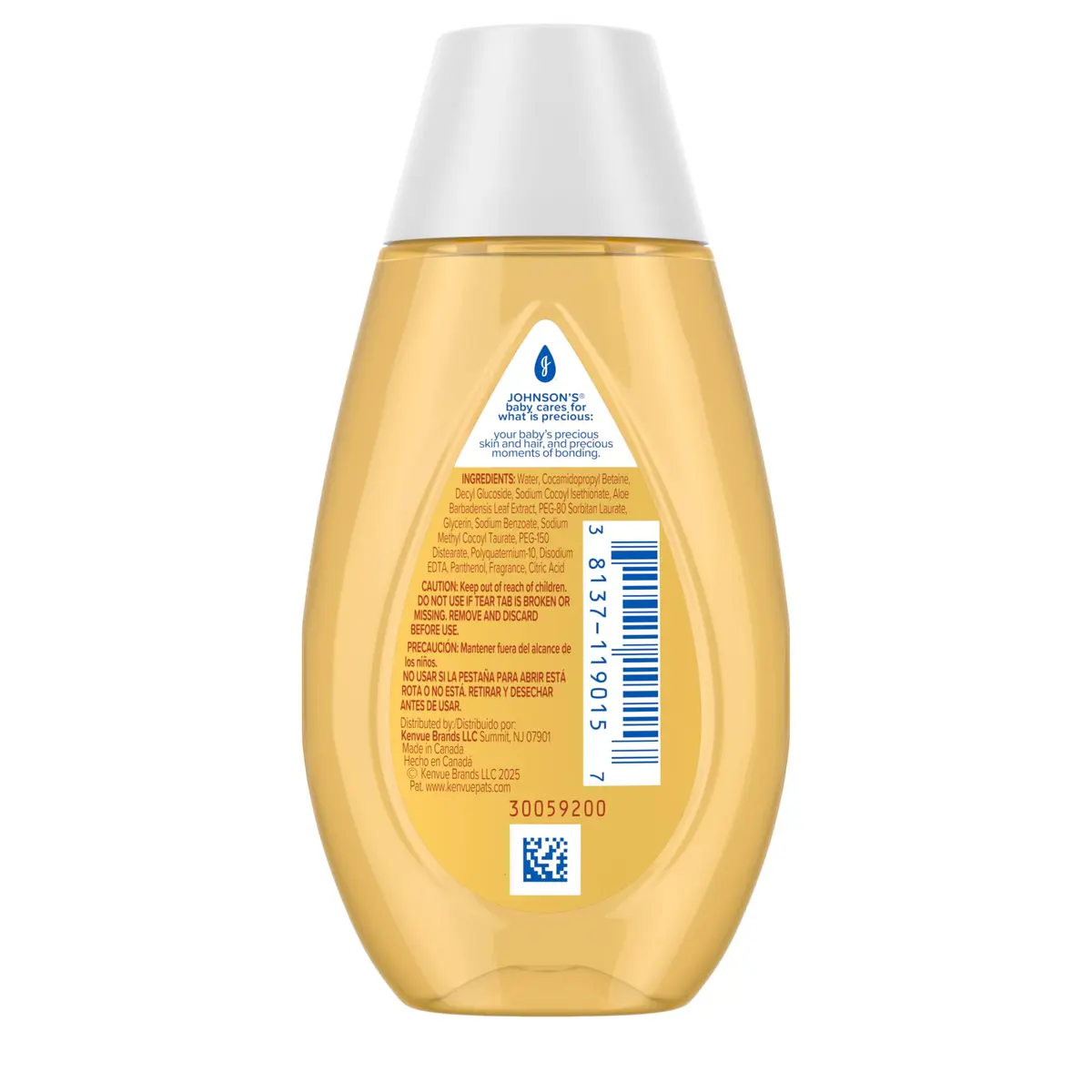 Johnson's Baby Shampoo with Aloe Vera & Vitamin B5, 99ml (3.4 fl Oz) | Tear-Free Gentle Cleansing - view 8