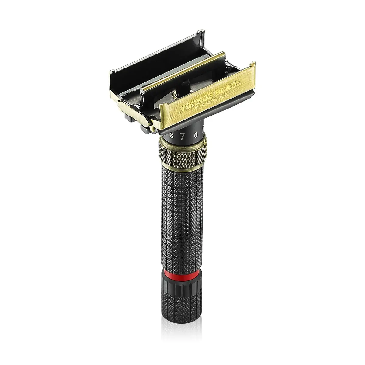 Vikings Blade Adjustable Double Edge Safety Razor 1 Count | Eco-Friendly, Reusable & Smooth Shave (The Emperor “Meiji”) - view 4