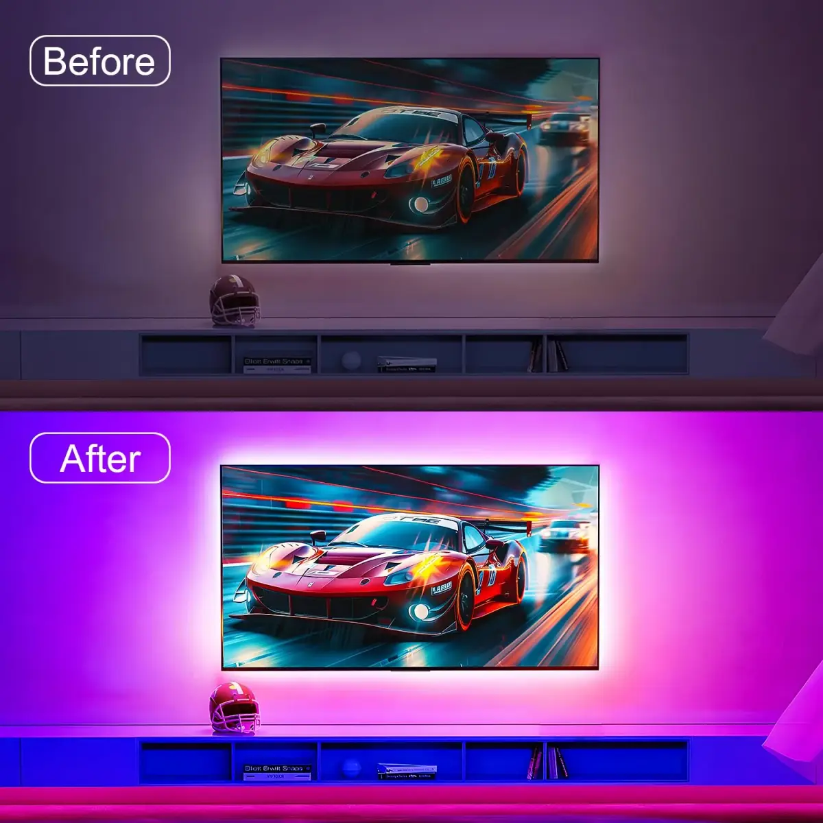 Nexillumi RGB LED Strip Lights 4.03 m (13.2 ft) | App & Remote Control for TV Backlight - view 2