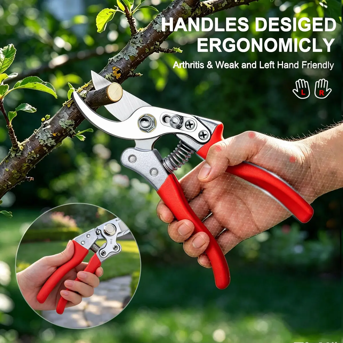 Kynup Heavy Duty Pruning Shears with SK5 Japanese Steel | 2.5 cm (1 inch) Cutting Capacity - view 5