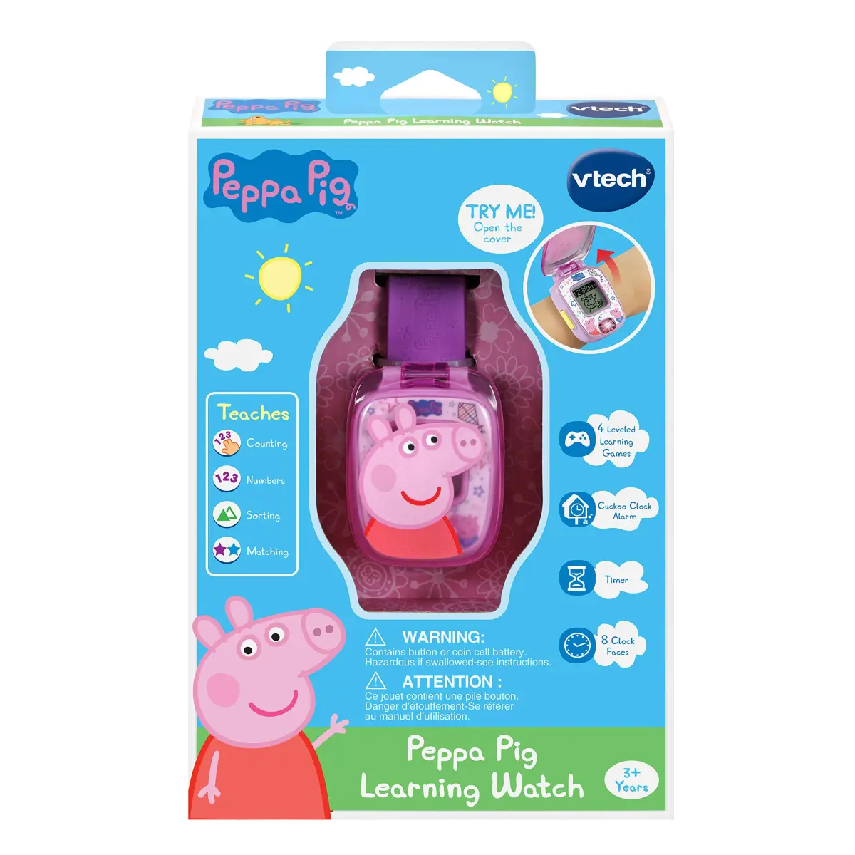 VTech Peppa Pig Learning Watch Purple | Ages 3-6 Years - view 2