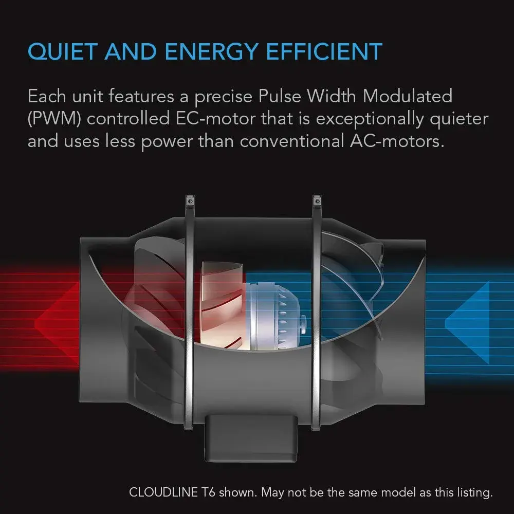 AC Infinity CLOUDLINE PRO S10 10-Inch Inline Duct Fan with Pro Speed Controller - view 4