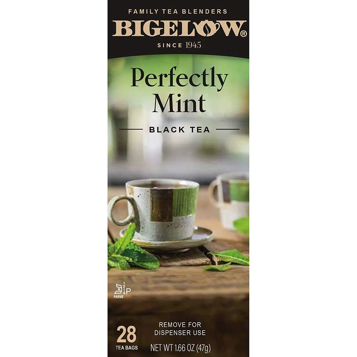 Bigelow Plantation Mint Tea Bags 28-Count Pack of 6 | Organic Mint Flavor, Sealed Pack, 168 Teabags - main product image