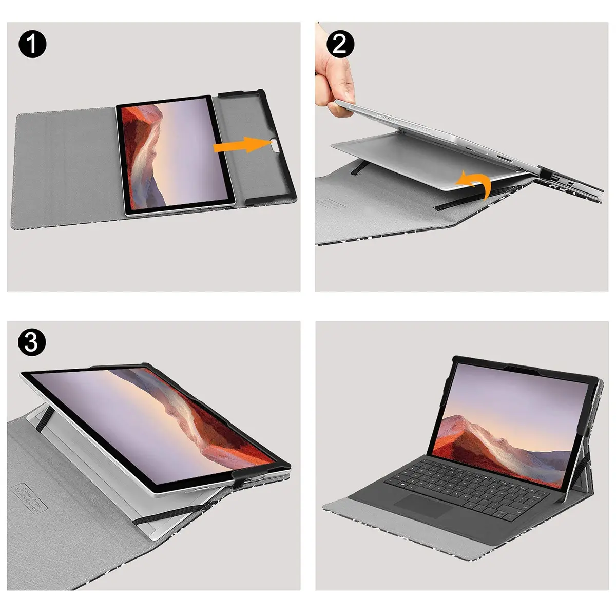 Fintie Case for Microsoft Surface Pro 7 Plus, Pro 7/6/5/4/3 12.3-inch (30.2 cm) Tablet | Composition Book Design - view 7