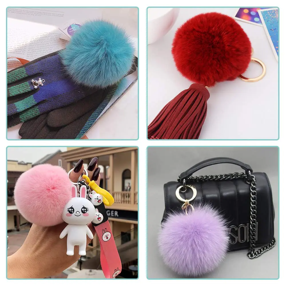 SIQUK Faux Fur Pom Pom for Hats & Accessories | 30 Pcs | 10cm Diameter - view 7