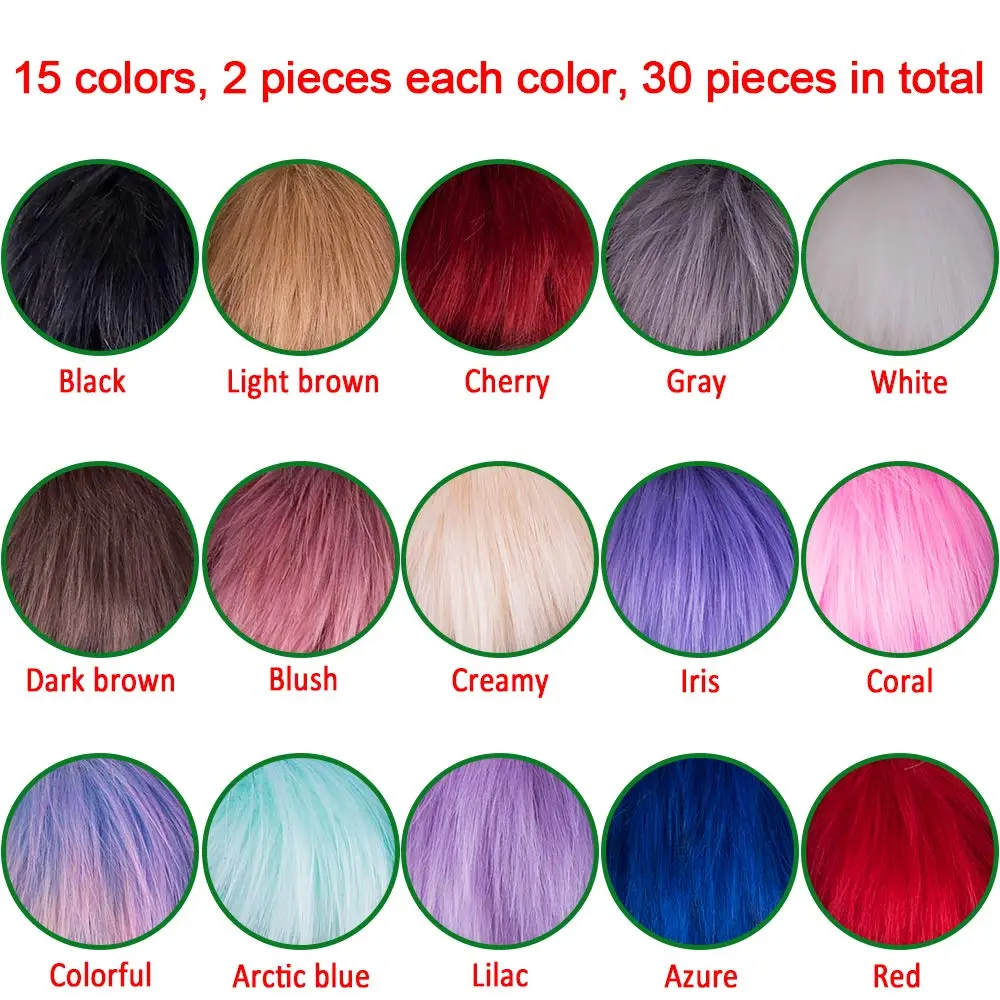 SIQUK Faux Fur Pom Pom for Hats & Accessories | 30 Pcs | 10cm Diameter - view 2