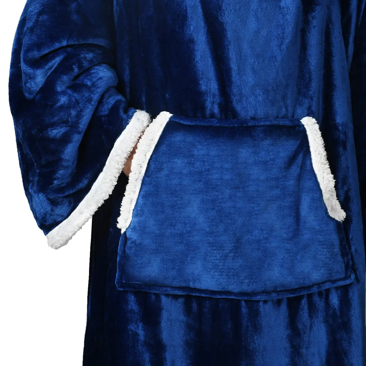 Catalonia Sherpa Wearable Blanket with Sleeves and Kangaroo Pocket | Cozy Plush Throw for Adults - view 8