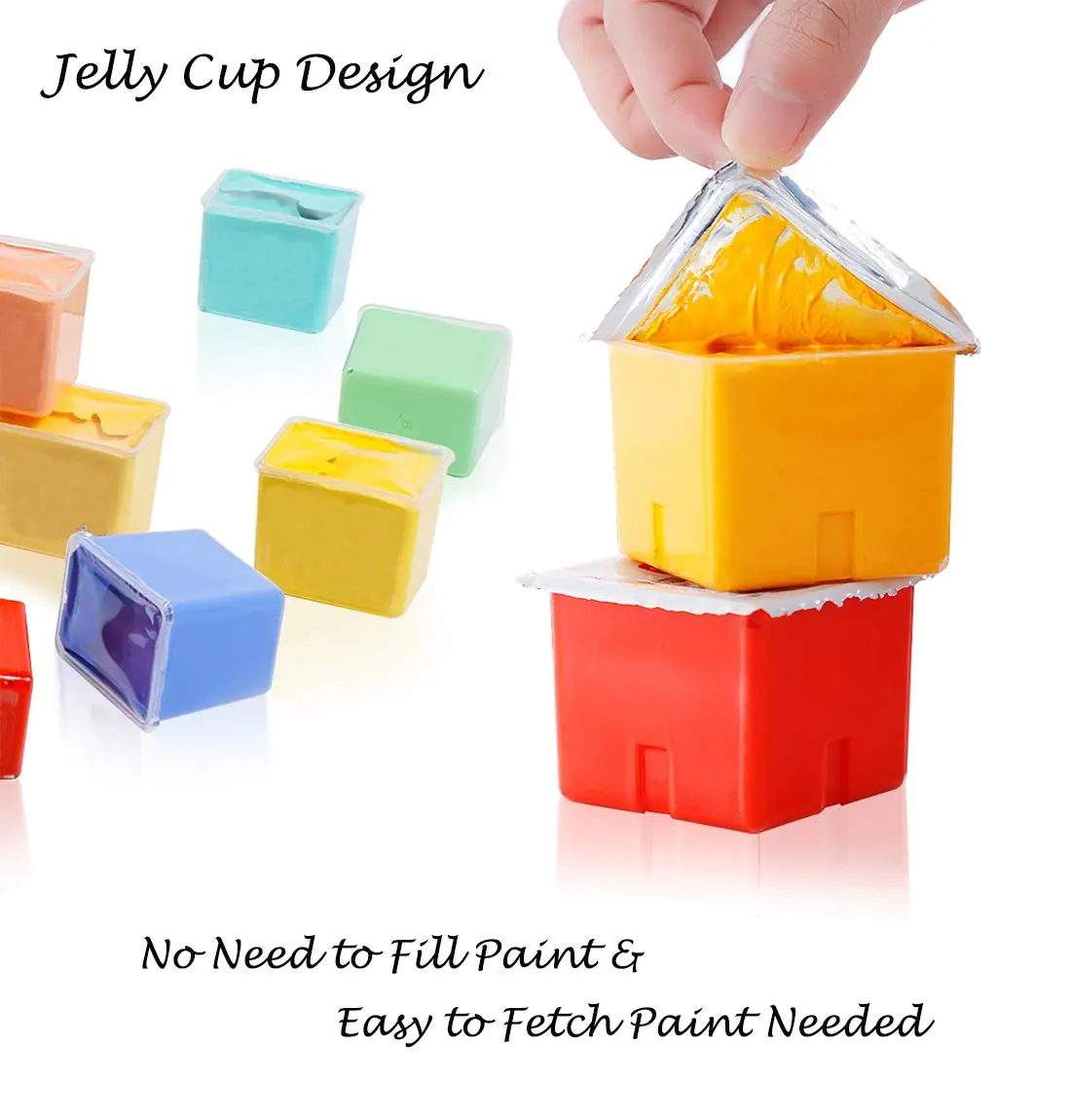 INK LAB Gouache Paint Set Jelly Cup 18 Vibrant Colors | Non Toxic, 30ml/Cup for Artists & Kids - view 5