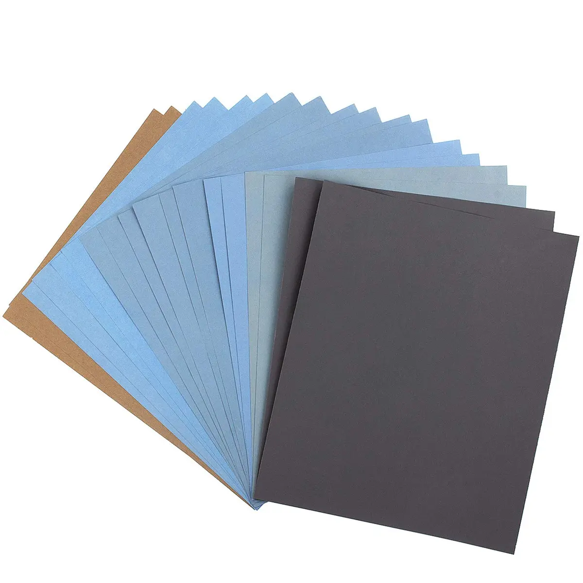 CenterZ 9x11 inch 18 Sheets Sandpaper Wet/Dry 2000-12000 Grit | Assorted Fine Abrasive Pads for Automotive & Wood Finishing - main product image