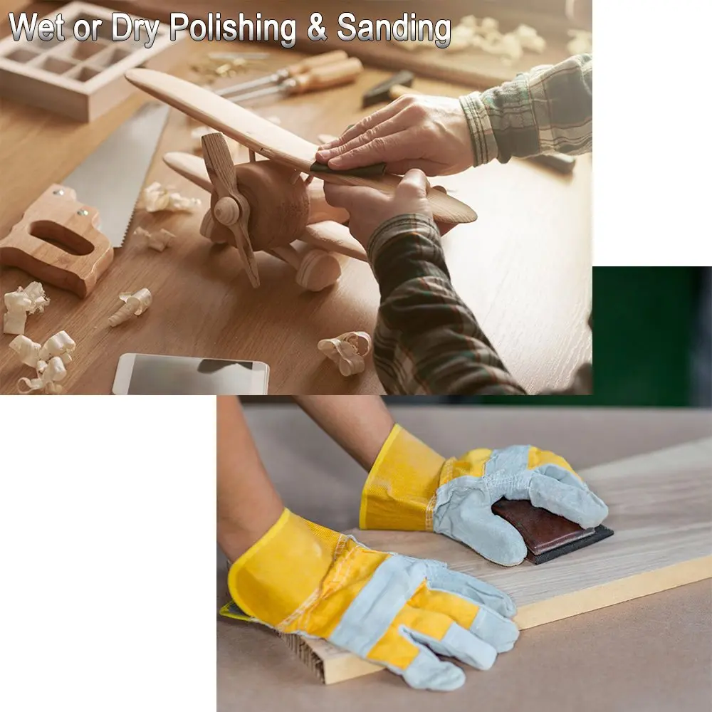 CenterZ 9x11 inch 18 Sheets Sandpaper Wet/Dry 2000-12000 Grit | Assorted Fine Abrasive Pads for Automotive & Wood Finishing - view 5